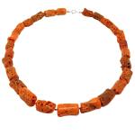 Coralli di Sardegna Necklace Sardinian Red Coral Cylinders 12-10mm, 56.5gr Weight