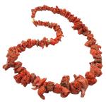 El Coral Collana Corallo Rosso Sardegna Scaglie Scalare 8/24mm. Chiusura Dorata Lunghezza 60cm. Peso 91gr. 