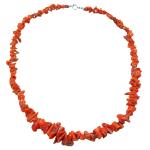 El Coral Collana Corallo Rosso Sardegna Chips Scalare 5/15mm. Chiusura Argentata  Lunghezza 47cm. peso 23,2gr. 