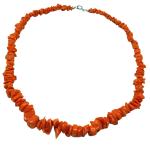 Coralli di Sardegna Necklace Sardinian Coral Escalated Chips 10-5mm and Silvered Clasp