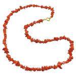El Coral Collana Corallo Rosso Sardegna Chips 4mm. Chiusura Dorata Lunghezza 47cm. Peso 11,2gr. 
