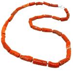 Coralli di Sardegna Collar Coral Rojo Cerdeña Cilindros 8-5mm, 32,5gr Peso