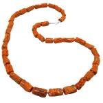 Coralli di Sardegna Collar Coral Rojo Cerdeña Cilindros 9-6mm, 38.5gr Peso