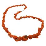 El Coral Collar Coral Cerdeña Bolas Barrocas Escaladas 16-5mm, 44gr Peso