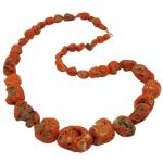 Coralli di Sardegna Collar Coral Cerdeña Bolas Barrocas Escaladas 21-8mm, 102gr Peso