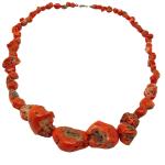 Coralli di Sardegna Collar Coral Cerdeña Bolas Barrocas Escaladas 23-6mm, 63gr Peso