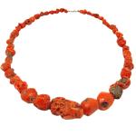 Coralli di Sardegna Collar Coral Cerdeña Bolas Barrocas Escaladas 20-7mm, 888,5gr Peso