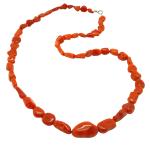 Coralli di Sardegna Necklace Sardinian Coral Escalated Baroque Balls 12-6mm, 48.5gr Weight