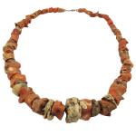 Coralli di Sardegna Collar Coral Rústico Cerdeña Cilíndros 21-5mm, 70gr Peso