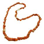 El Coral Collar Coral Cerdeña Tubos Barrocos 6mm, 28gr Peso