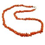 Coralli di Sardegna Collana Corallo Sardegna Tubetti Barocco 6/8mm. Chiusura Dorata Peso 23gr.