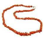 Coralli di Sardegna Collar de Coral Cerdeña Tubos Barrocos 6/8 mm Cierre Dorado 23gr