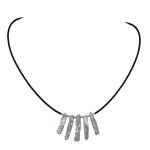 El Coral Collar Perlas Blancas Barrocas Largas y Caucho
