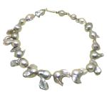 El Coral Necklace Bizarre Grey Pearls 13/25mm and 50cm Length