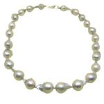 El Coral Necklace Baroque Grey Pearls 11/14mm and 53cm Length