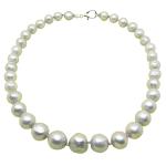 El Coral Necklace Baroque Round Grey Pearls 12/16mm and 55cm Length