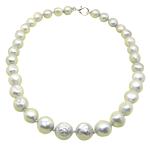 El Coral Necklace Baroque Round Grey Pearls 13/14.5mm and 55cm Length
