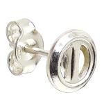 Coralli di Sardegna Silver Earring Base Smooth Edge Cabochon 5mm Snap