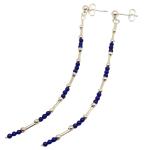 lapis lazuli earrings with silver