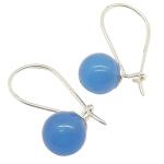 blue agate earrings with silver