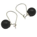 black agate earrings with silver