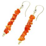 carnelian earrings with silver