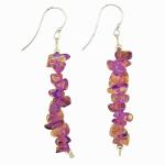 rock crystal earrings with silver