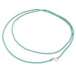 El Coral Turquoise Necklace 2.5mm . Silver Closure Length 70cm.