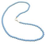 El Coral Turquoise dots necklace 4 mm long 40 cm