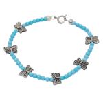 pulsera pasta de turquesa + zamak