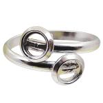 Coralli di Sardegna Base Ring Silver 2 Bezels 5mm Opposite Open