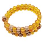 Coralli di Sardegna 3mm Amber Ring Silver Balls Steel Spring Slightly Adjustable