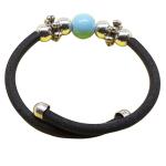 Coralli di Sardegna Turquoise Ring 4 mm Rubber Silver Elements Spring Steel