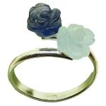 Coralli di Sardegna Hydrothermal Chalcedony Ring Amethyst Contrarie Rose Silver