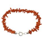 Coralli di Sardegna Bracciale Corallo Rosso Sardegna Tubetti Foro Laterale 2x5mm Lunghezza 18cm Peso 6gr