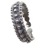 Coralli di Sardegna Sardinian Silver Burnished Filigree Ring 1 Row Adjustable Balls