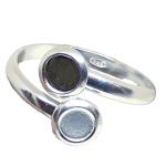 Coralli di Sardegna Silver Ring 2 Beams 4 mm. Contrary 'Open