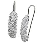 El Coral Earrings Silver Filigree Stick 8x25mm, Pendant 34mm Length