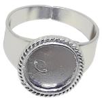 Coralli di Sardegna Sardinian Filigree Ring Base Silver Cord 1 Round Bezel 10x12mm Open Band