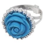 Coralli di Sardegna Turquoise Filigree Ring Silver Pink With Dots