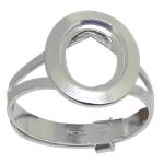 Coralli di Sardegna Silver Ring Edge 2 mm. Smooth Castone Cabochon 8x10mm. Adjustable Ring