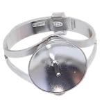 Coralli di Sardegna Silver Ring 11.5mm. for Buttons + 13mm. Adjustable Size