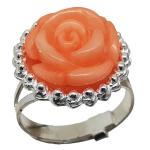 Coralli di Sardegna  Anillo Rosa de Coral Rosa y Filigrana de Plata Ajustable