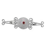 Coralli di Sardegna 3mm Red Coral Brooch Sardinian Filigree Corbula