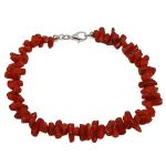 Coralli di Sardegna Bracciale Corallo Rosso Sardegna Cupolini seconda. Chiusura Argentata. Lunghezza 18cm Peso 11gr  