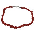 Coralli di Sardegna Bracciale Corallo Rosso sassolini 3x5 mm chiusura argentata