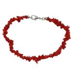 Coralli di Sardegna Sardinian red coral bracelet small flakes mm 3-4 silver clasp