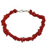 Coralli di Sardegna Bracelet Sardinian Red Coral Chips 7 mm and Silvered Clasp