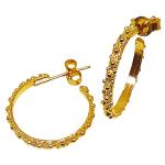 Coralli di Sardegna Golden Silver Filigree Earrings thin circle mm 21