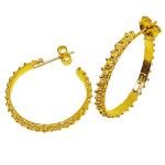 Coralli di Sardegna Golden Silver Filigree Earrings thin circle mm 27